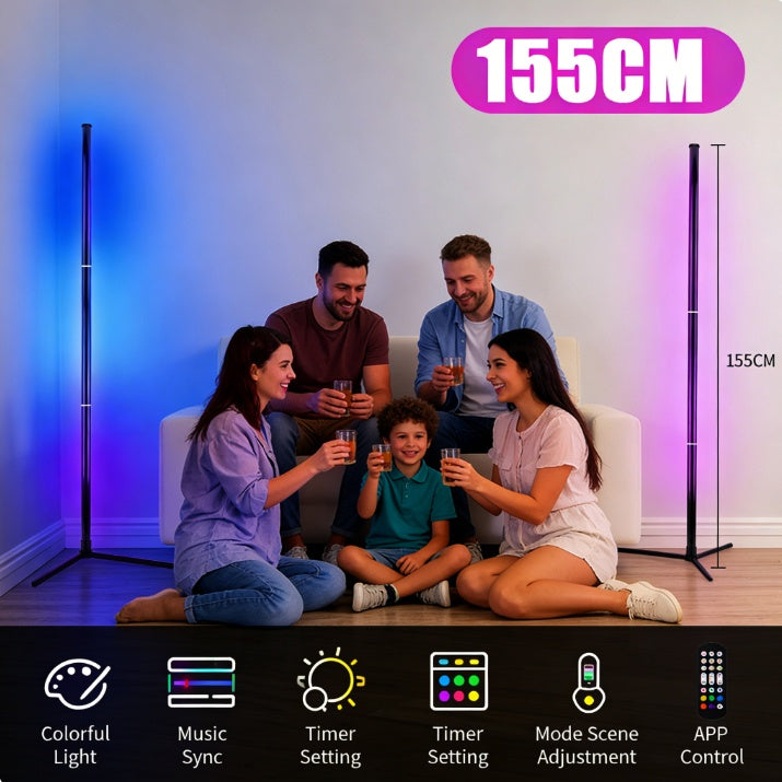 10W RGB LED Corner Floor Lamp