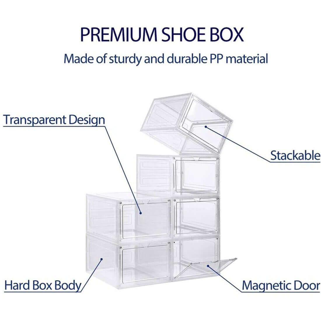 Transparent Shoe Storage Boxes