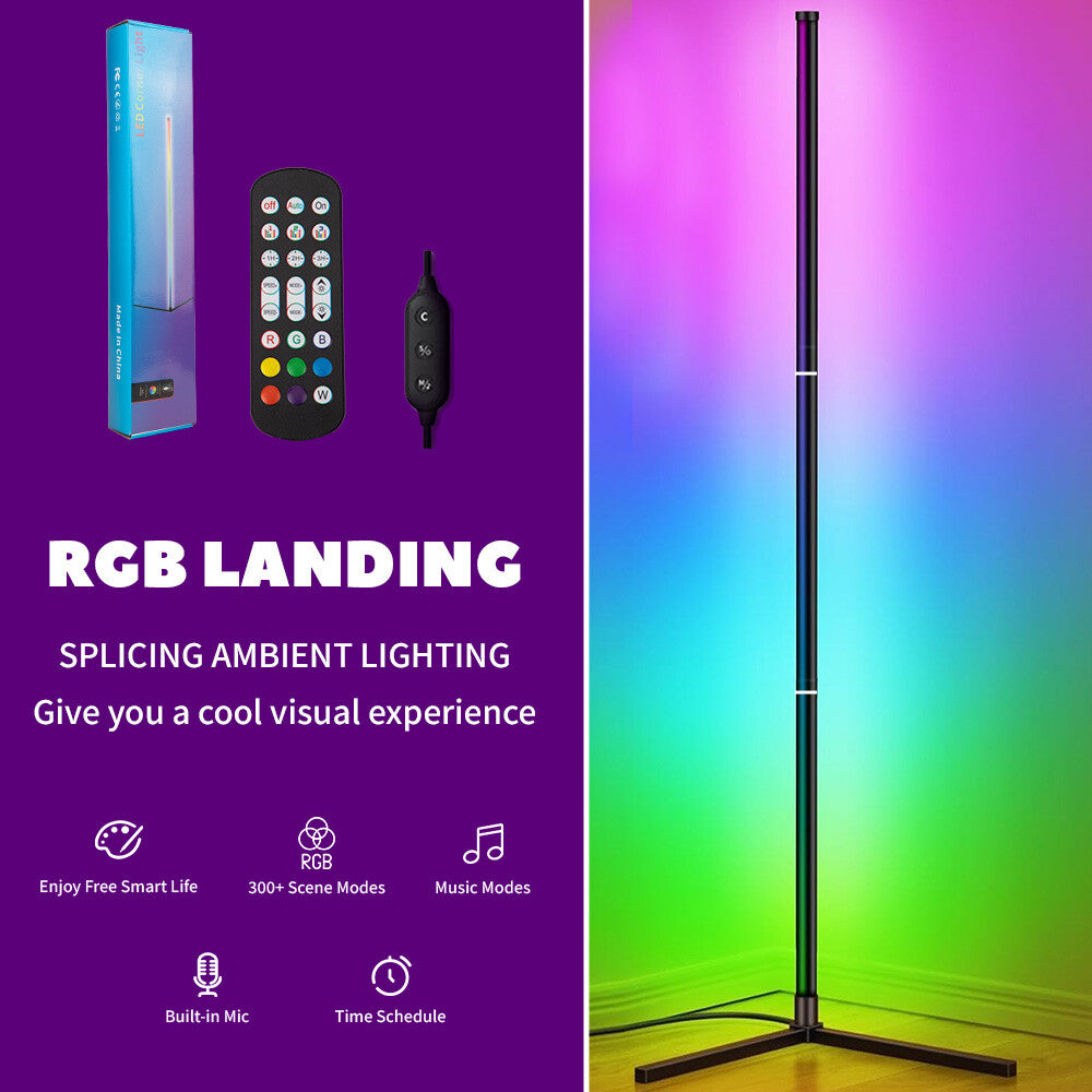 10W RGB LED Corner Floor Lamp
