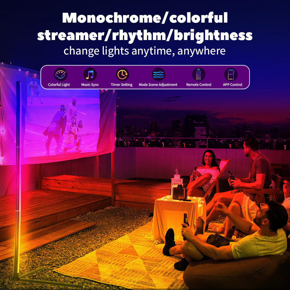 10W RGB LED Corner Floor Lamp
